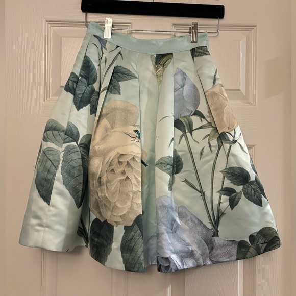 Ted Baker London Floral Midi Skirt - White and Green - Picture 2 of 9